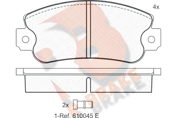 RB0418 R BRAKE Комплект тормозных колодок, дисковый тормоз (фото 1)