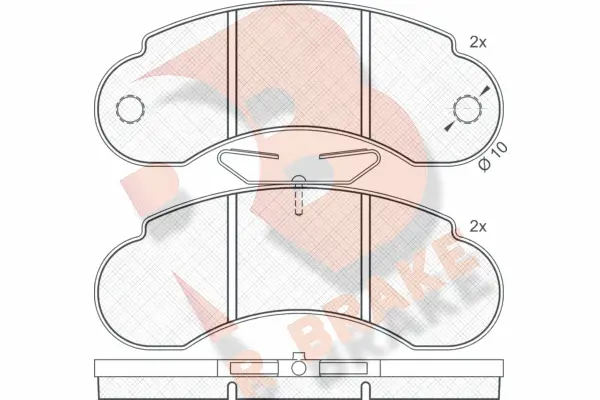 RB0452 R BRAKE Комплект тормозных колодок, дисковый тормоз (фото 1)