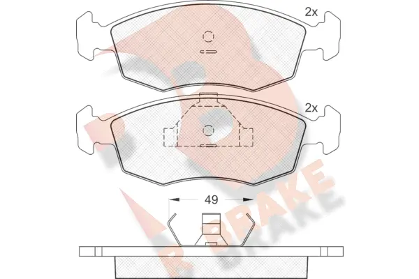 RB0543 R BRAKE Комплект тормозных колодок, дисковый тормоз (фото 1)