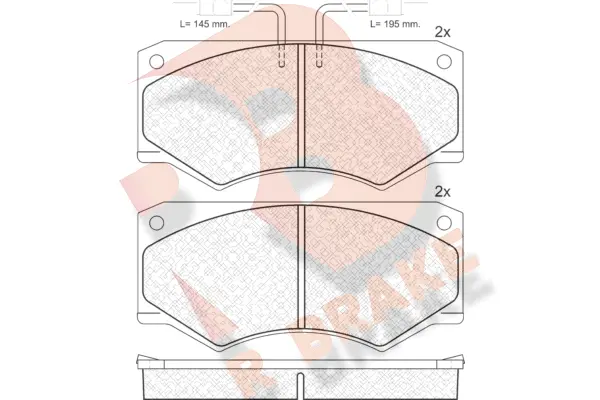 RB0563 R BRAKE Комплект тормозных колодок, дисковый тормоз (фото 1)