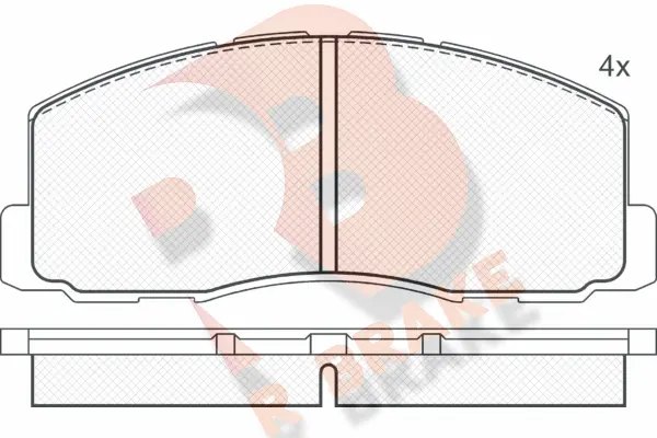 RB0602 R BRAKE Комплект тормозных колодок, дисковый тормоз (фото 1)