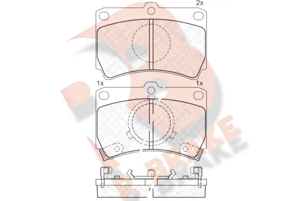 RB0611 R BRAKE Комплект тормозных колодок, дисковый тормоз (фото 1)