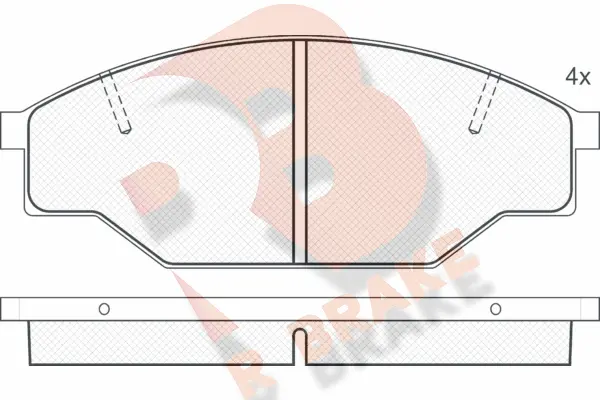 RB0614 R BRAKE Комплект тормозных колодок, дисковый тормоз (фото 1)