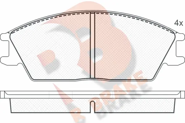 RB0616 R BRAKE Комплект тормозных колодок, дисковый тормоз (фото 1)