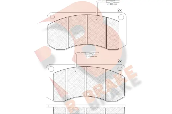 RB0659 R BRAKE Комплект тормозных колодок, дисковый тормоз (фото 1)