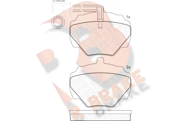 RB0702 R BRAKE Комплект тормозных колодок, дисковый тормоз (фото 1)