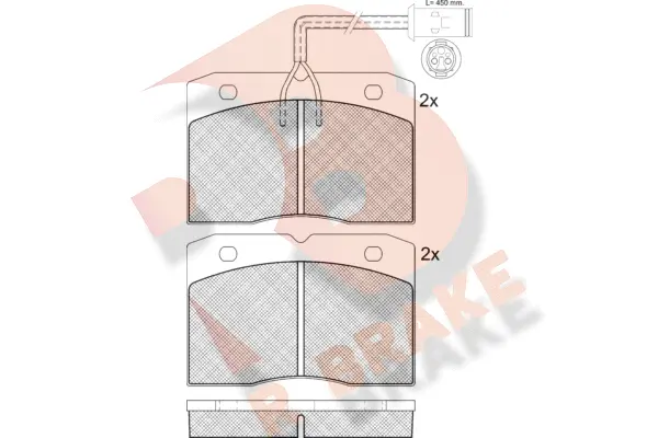 RB0730 R BRAKE Комплект тормозных колодок, дисковый тормоз (фото 1)