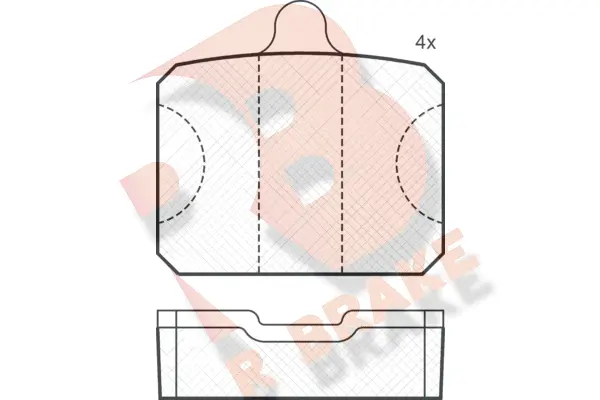 RB0737 R BRAKE Комплект тормозных колодок, дисковый тормоз (фото 1)