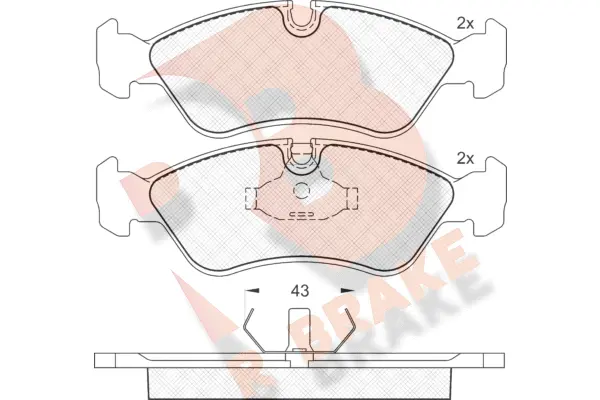 RB0758 R BRAKE Комплект тормозных колодок, дисковый тормоз (фото 1)