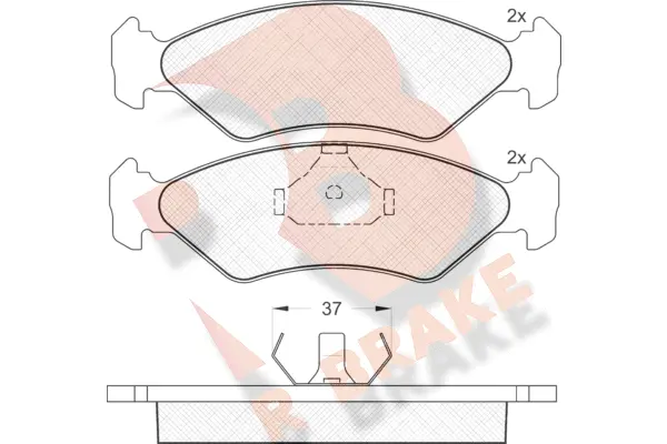 RB0776 R BRAKE Комплект тормозных колодок, дисковый тормоз (фото 1)