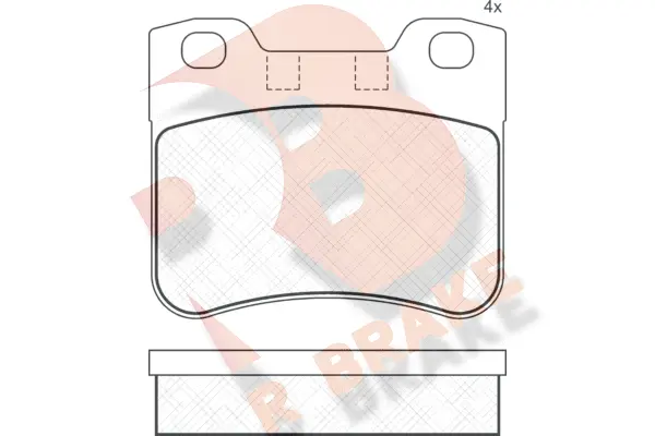 RB0788-204 R BRAKE Комплект тормозных колодок, дисковый тормоз (фото 1)