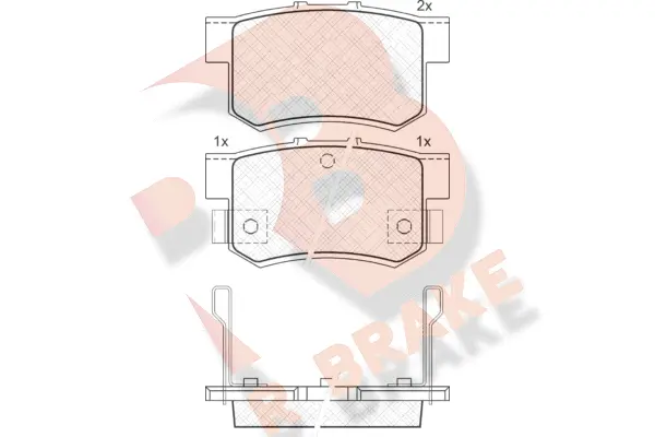 RB0798 R BRAKE Комплект тормозных колодок, дисковый тормоз (фото 1)