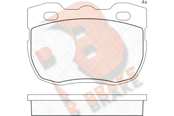 RB0800 R BRAKE Комплект тормозных колодок, дисковый тормоз (фото 1)