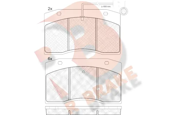 RB0832 R BRAKE Комплект тормозных колодок, дисковый тормоз (фото 1)