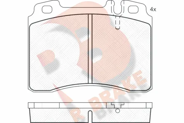 RB0861-200 R BRAKE Комплект тормозных колодок, дисковый тормоз (фото 1)