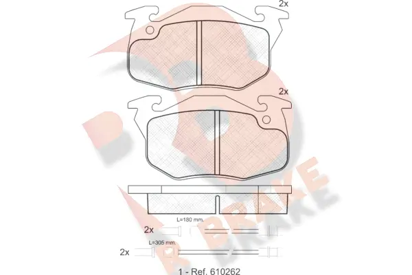 RB0866 R BRAKE Комплект тормозных колодок, дисковый тормоз (фото 1)