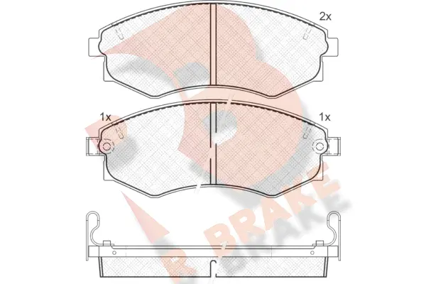 RB0877 R BRAKE Комплект тормозных колодок, дисковый тормоз (фото 1)