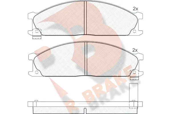 RB0886 R BRAKE Комплект тормозных колодок, дисковый тормоз (фото 1)