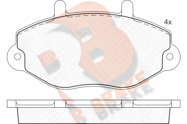 RB0897 R BRAKE Комплект тормозных колодок, дисковый тормоз (фото 1)