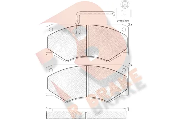 RB0904 R BRAKE Комплект тормозных колодок, дисковый тормоз (фото 1)