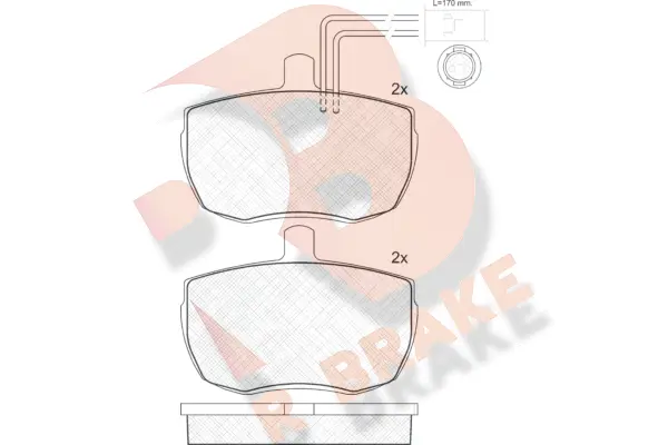 RB0935 R BRAKE Комплект тормозных колодок, дисковый тормоз (фото 1)