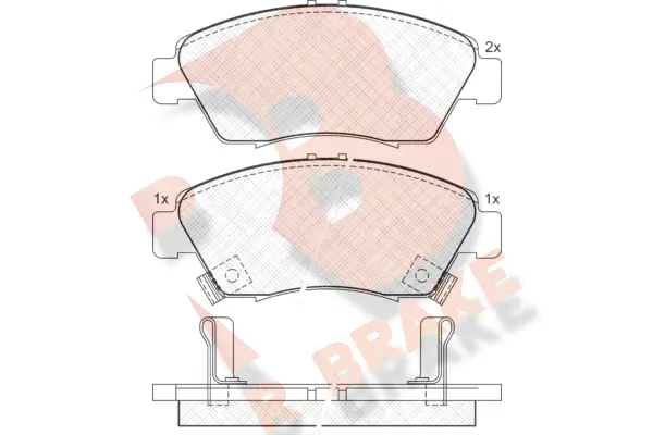 RB0959 R BRAKE Комплект тормозных колодок, дисковый тормоз (фото 1)