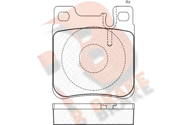 RB0976 R BRAKE Комплект тормозных колодок, дисковый тормоз (фото 1)