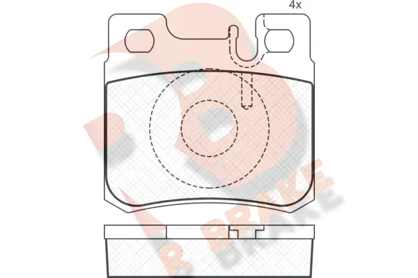 RB0978-396 R BRAKE Комплект тормозных колодок, дисковый тормоз (фото 1)