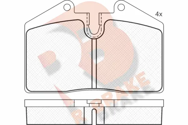 RB1036 R BRAKE Комплект тормозных колодок, дисковый тормоз (фото 1)