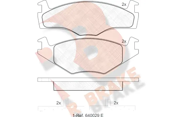 RB1048 R BRAKE Комплект тормозных колодок, дисковый тормоз (фото 1)