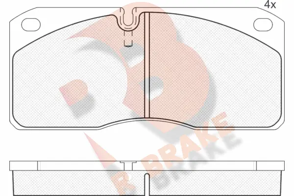 RB1078 R BRAKE Комплект тормозных колодок, дисковый тормоз (фото 1)