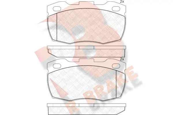 RB1089-071 R BRAKE Комплект тормозных колодок, дисковый тормоз (фото 1)