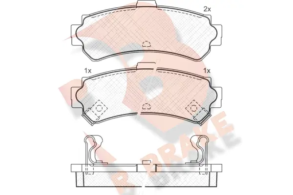 RB1095 R BRAKE Комплект тормозных колодок, дисковый тормоз (фото 1)