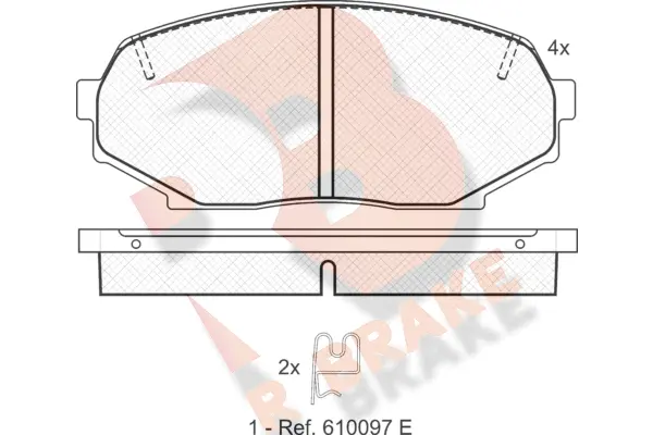 RB1099 R BRAKE Комплект тормозных колодок, дисковый тормоз (фото 1)