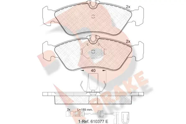 RB1103-203 R BRAKE Комплект тормозных колодок, дисковый тормоз (фото 1)