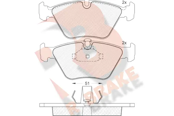 RB1140 R BRAKE Комплект тормозных колодок, дисковый тормоз (фото 1)