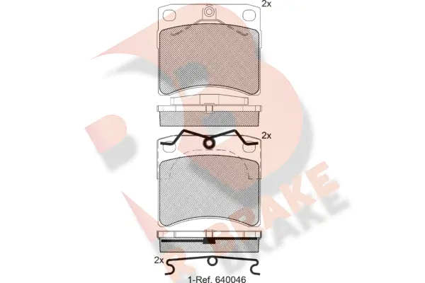 RB1168 R BRAKE Комплект тормозных колодок, дисковый тормоз (фото 1)