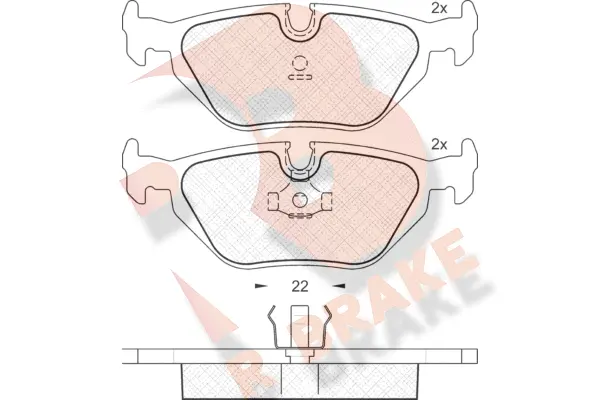 RB1174 R BRAKE Комплект тормозных колодок, дисковый тормоз (фото 1)