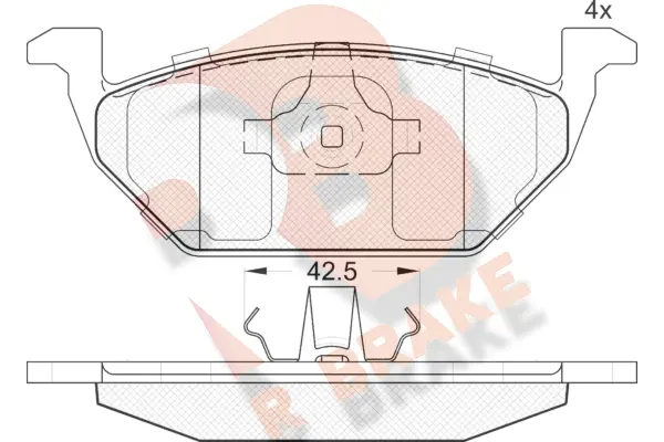 RB1184 R BRAKE Комплект тормозных колодок, дисковый тормоз (фото 1)