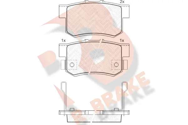 RB1187 R BRAKE Комплект тормозных колодок, дисковый тормоз (фото 1)