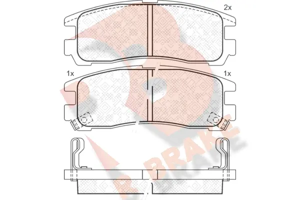 RB1192 R BRAKE Комплект тормозных колодок, дисковый тормоз (фото 1)