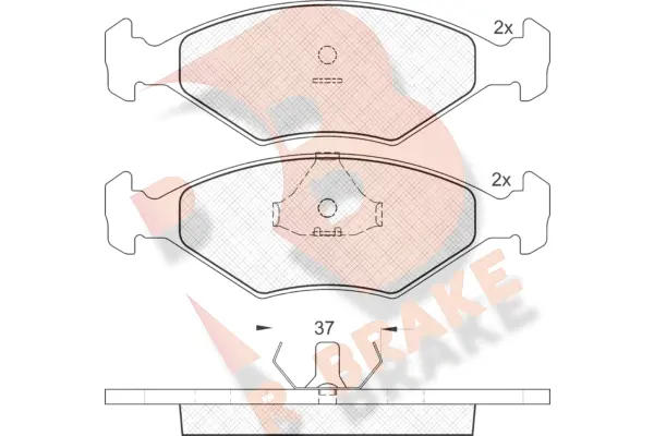 RB1215 R BRAKE Комплект тормозных колодок, дисковый тормоз (фото 1)