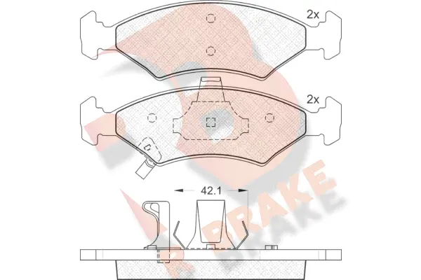 RB1231 R BRAKE Комплект тормозных колодок, дисковый тормоз (фото 1)