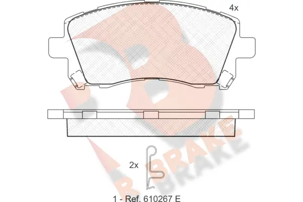 RB1247 R BRAKE Комплект тормозных колодок, дисковый тормоз (фото 1)