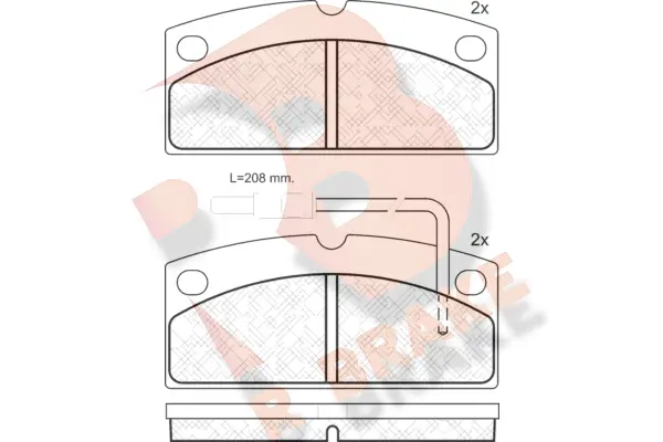 RB1273 R BRAKE Комплект тормозных колодок, дисковый тормоз (фото 1)