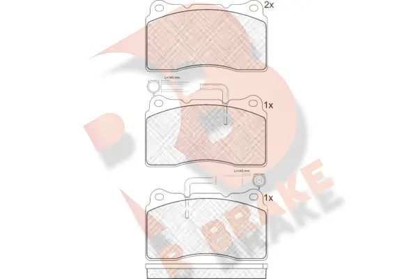 RB1279 R BRAKE Комплект тормозных колодок, дисковый тормоз (фото 1)