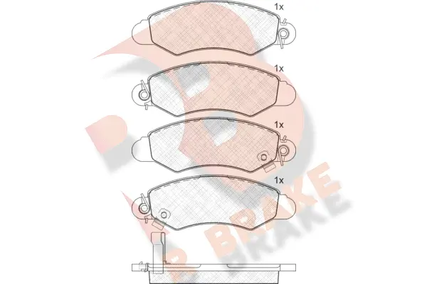 RB1293 R BRAKE Комплект тормозных колодок, дисковый тормоз (фото 1)