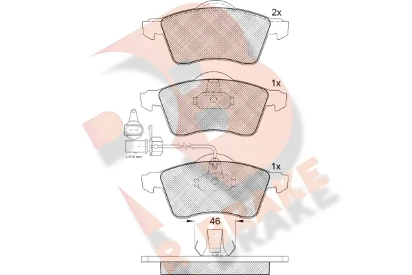 RB1320 R BRAKE Комплект тормозных колодок, дисковый тормоз (фото 1)