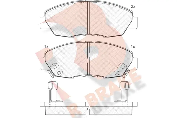 RB1329 R BRAKE Комплект тормозных колодок, дисковый тормоз (фото 1)