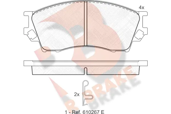 RB1337 R BRAKE Комплект тормозных колодок, дисковый тормоз (фото 1)